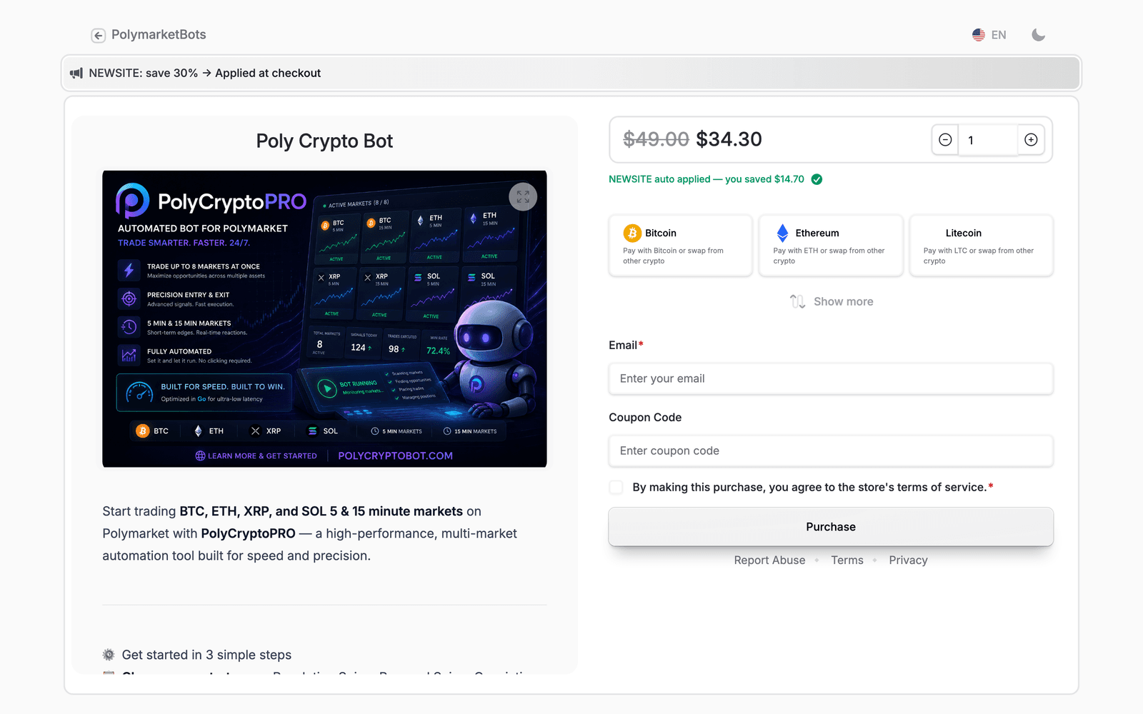Poly Crypto Bot screenshot 1