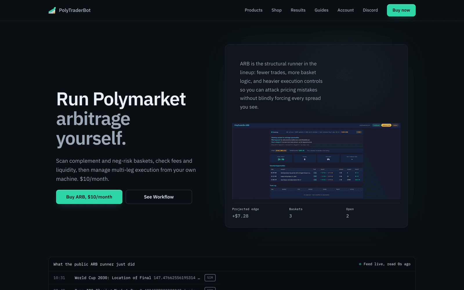 PolyTraderBot ARB screenshot 2